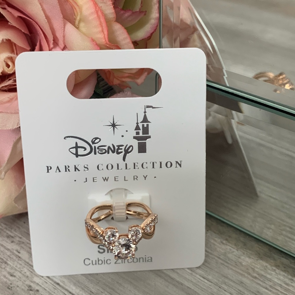 Disney Parks Collection Rose Gold Mickey Ring
